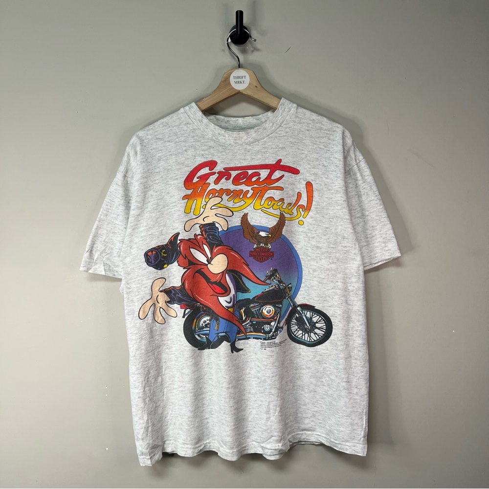 Vintage 90s Harley Davidson x Looney Toons Shirt